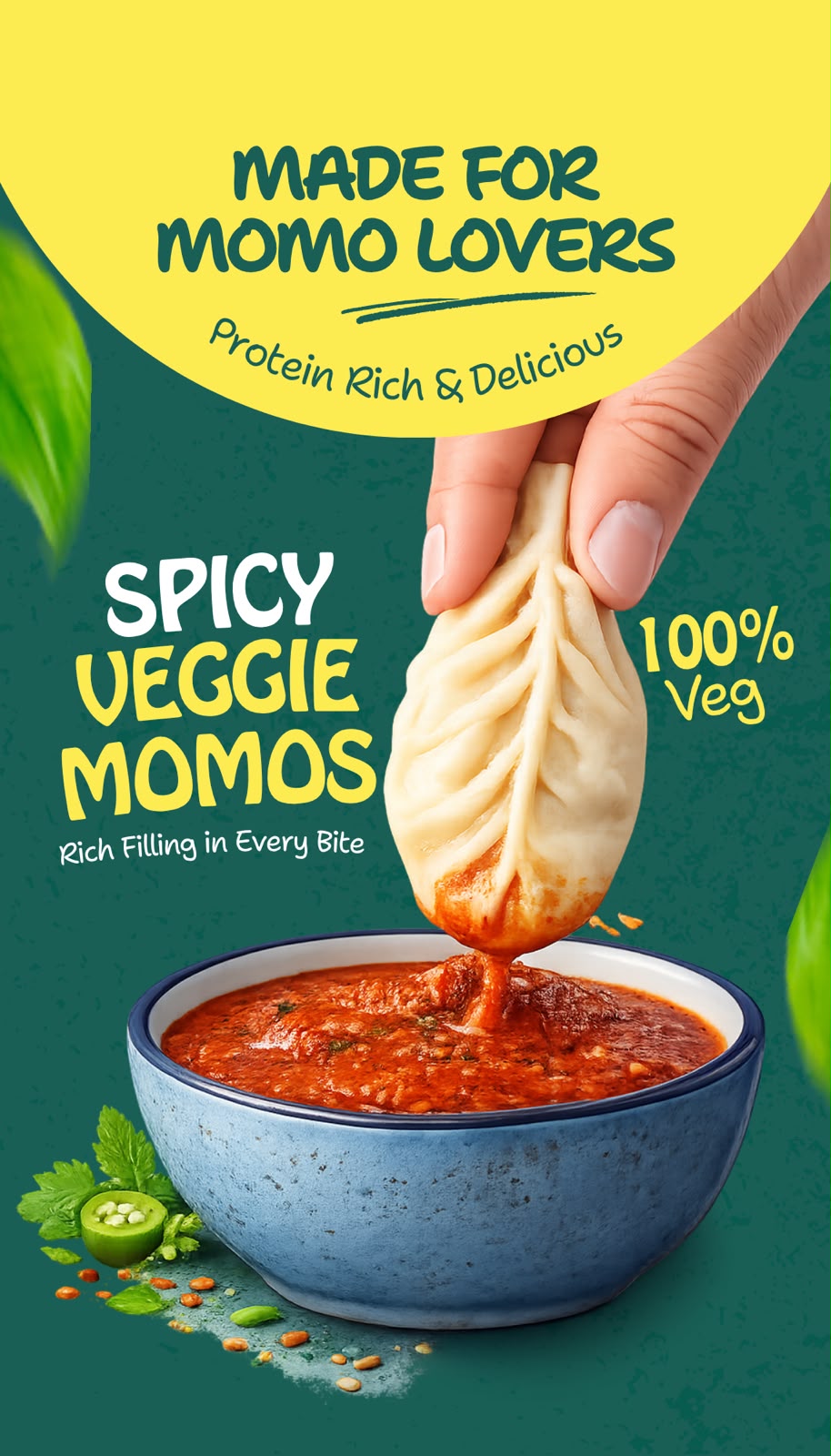 Spicy Veggie Momos